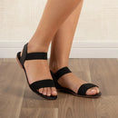 Sandália Feminina Rasteirinha Rasteira Feminina Kit 2 Pares Confortável Elástico Calce Fácil