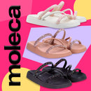 Sandália Papete Moleca Feminina Brilho Glitter Ultraconfort Chinelo Slide Rasteirinha Strass Luxo Confortável EVA