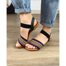 Sandália de Elástico Feminina Rasteirinha Rasteira Confortavel Macia Ortopédica Antiderrapante Calce Fácil Dia a Dia