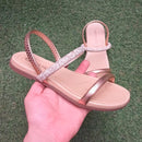 Rasteirinha Sandália Feminina Flat Beira Rio Strech Strass Confortável Tiras