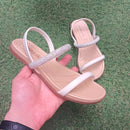 Rasteirinha Sandália Feminina Flat Beira Rio Strech Strass Confortável Tiras