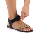 Sandália Feminina Rasteirinha Rasteira Feminina Kit 2 Pares Confortável Brilho Elástico Calcanhar Dia a Dia