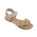 Sandália Feminina Rasteirinha Rasteira Feminina Kit 2 Pares Confortável Brilho Elástico Calcanhar Dia a Dia